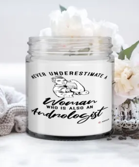 Andrologist Candle Never Underestimate A Woman Who Is Also An Andrologist 9oz Vanilla Scented Candles Soy Wax