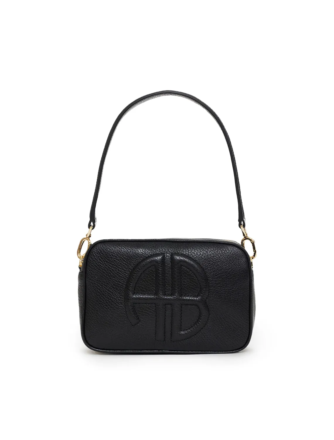     Anine Bing   lili crossbody in black pebblegrain