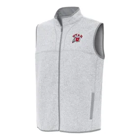 Antigua Utah Utes Heather Gray Fortune Full-Zip Vest