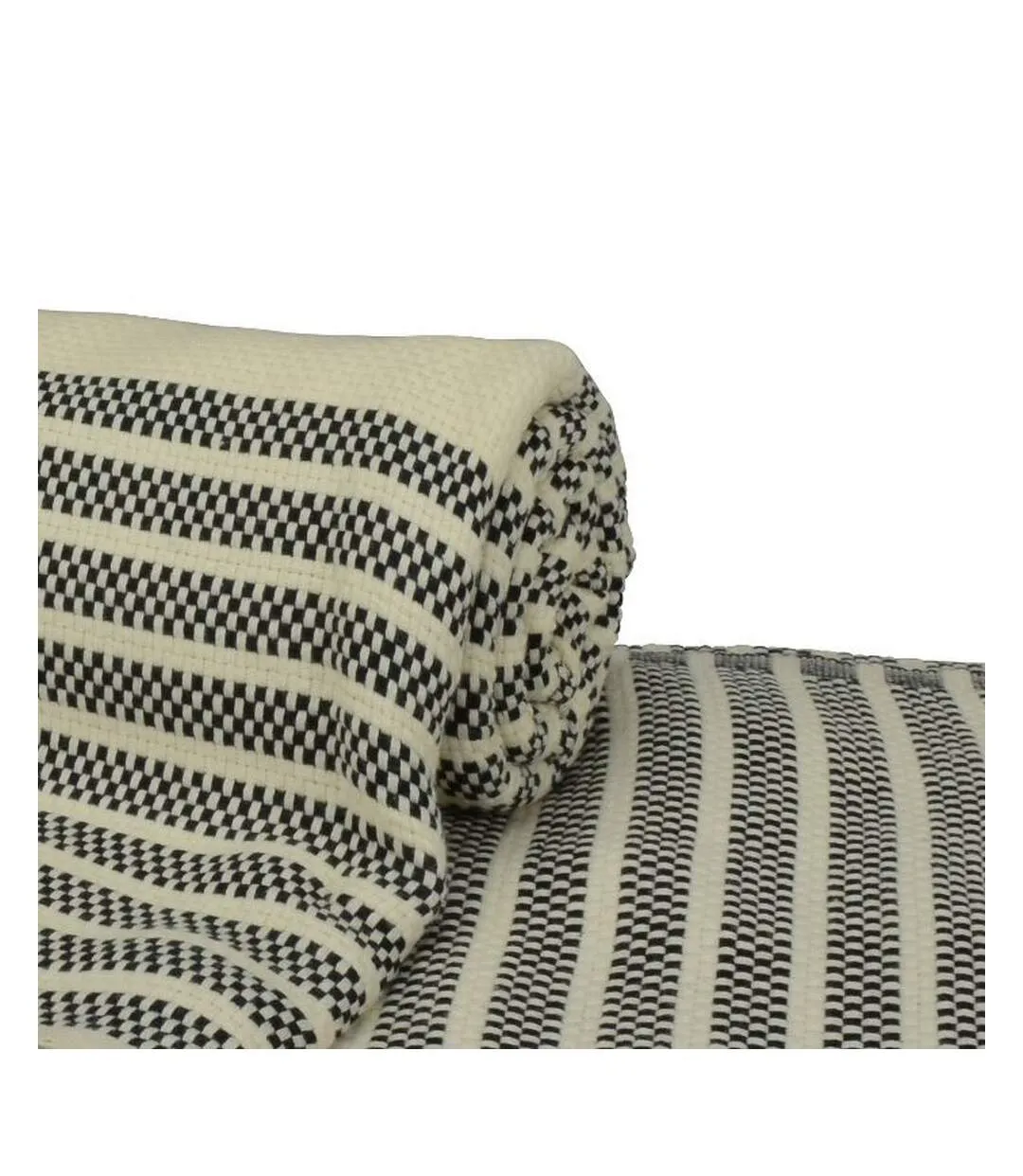 A&r towels hamamzz peshtemal traditional woven towel black/cream ARTG