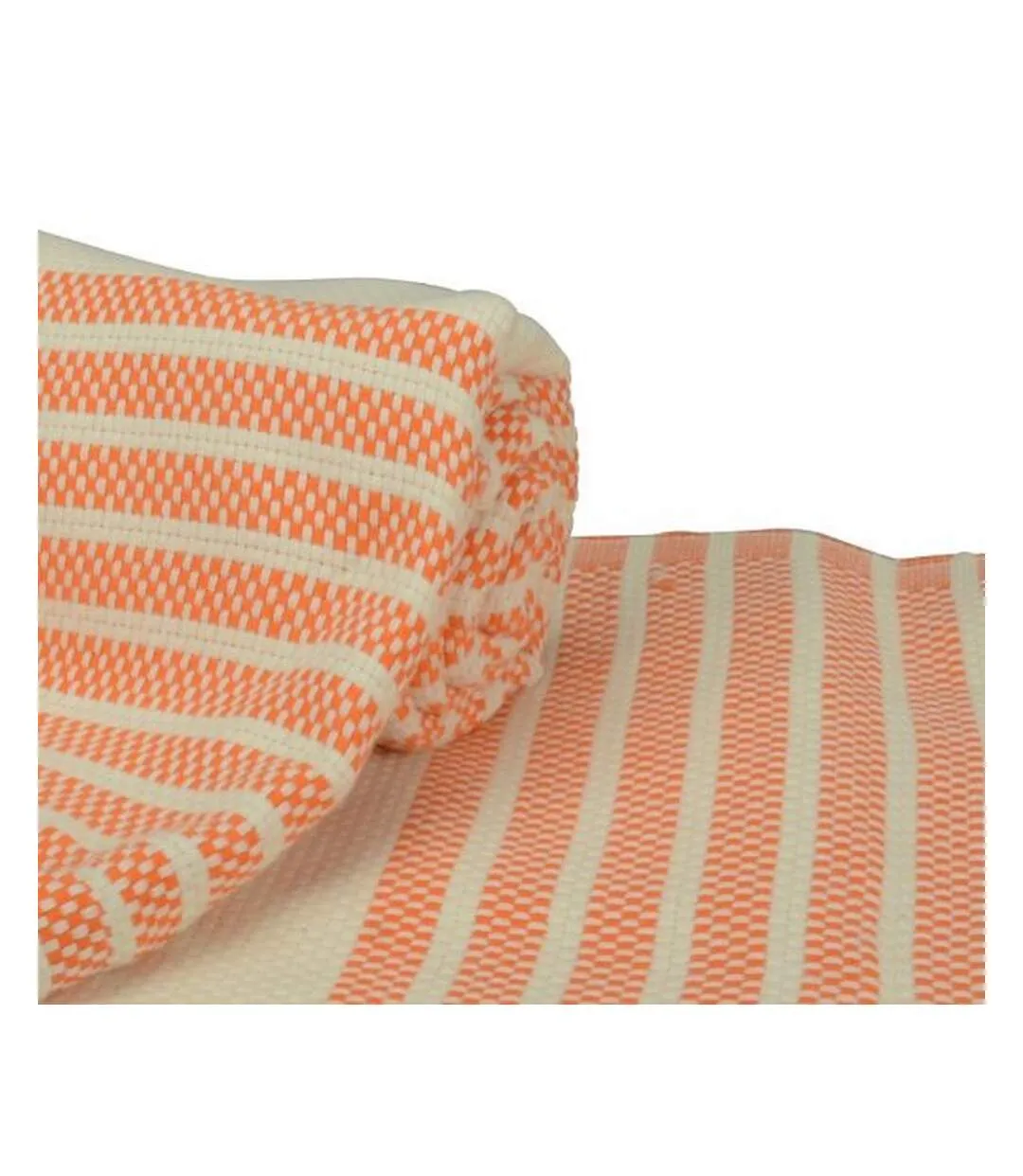 A&r towels hamamzz peshtemal traditional woven towel orange/cream ARTG