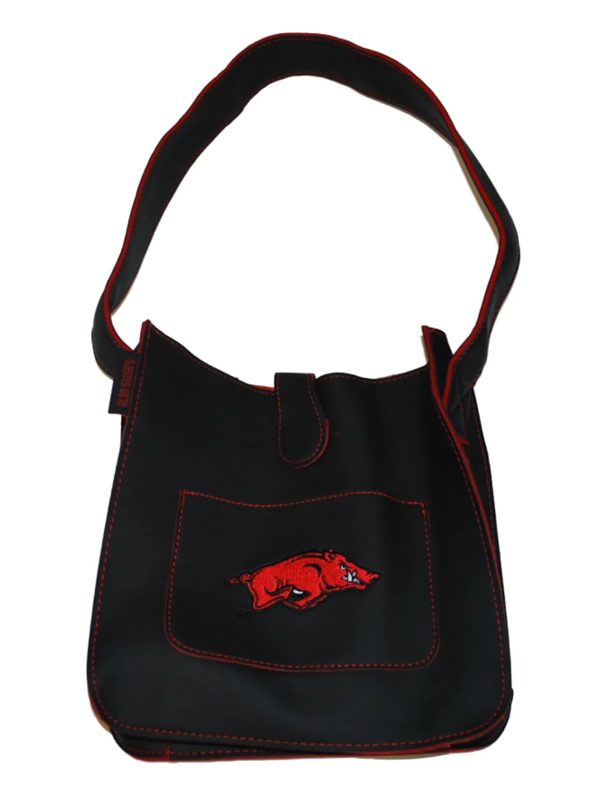 Arkansas Razorbacks Alan Stuart Black Leather Style Tote Purse 9 x 8.75