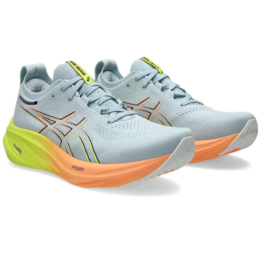 Asics Women's Gel-Nimbus 26 Paris Running Shoes Cool Grey / Safety Yellow