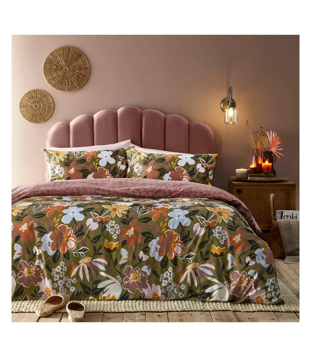 Asterea floral duvet cover set multicoloured Furn