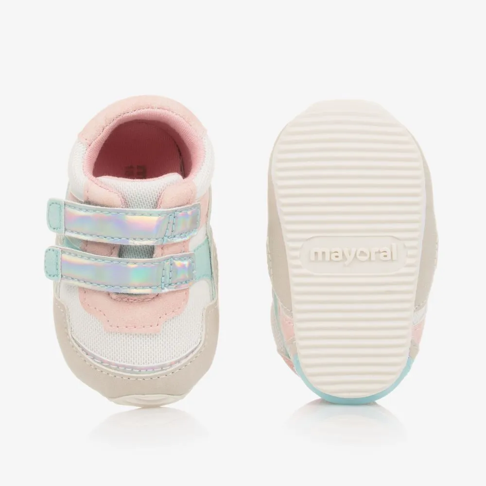 Baby White & Pink Trainers