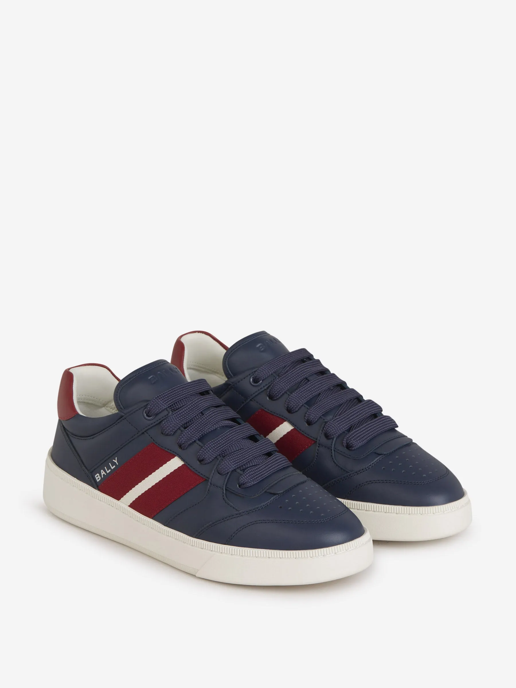 Bally Striped Leather Sneakers 