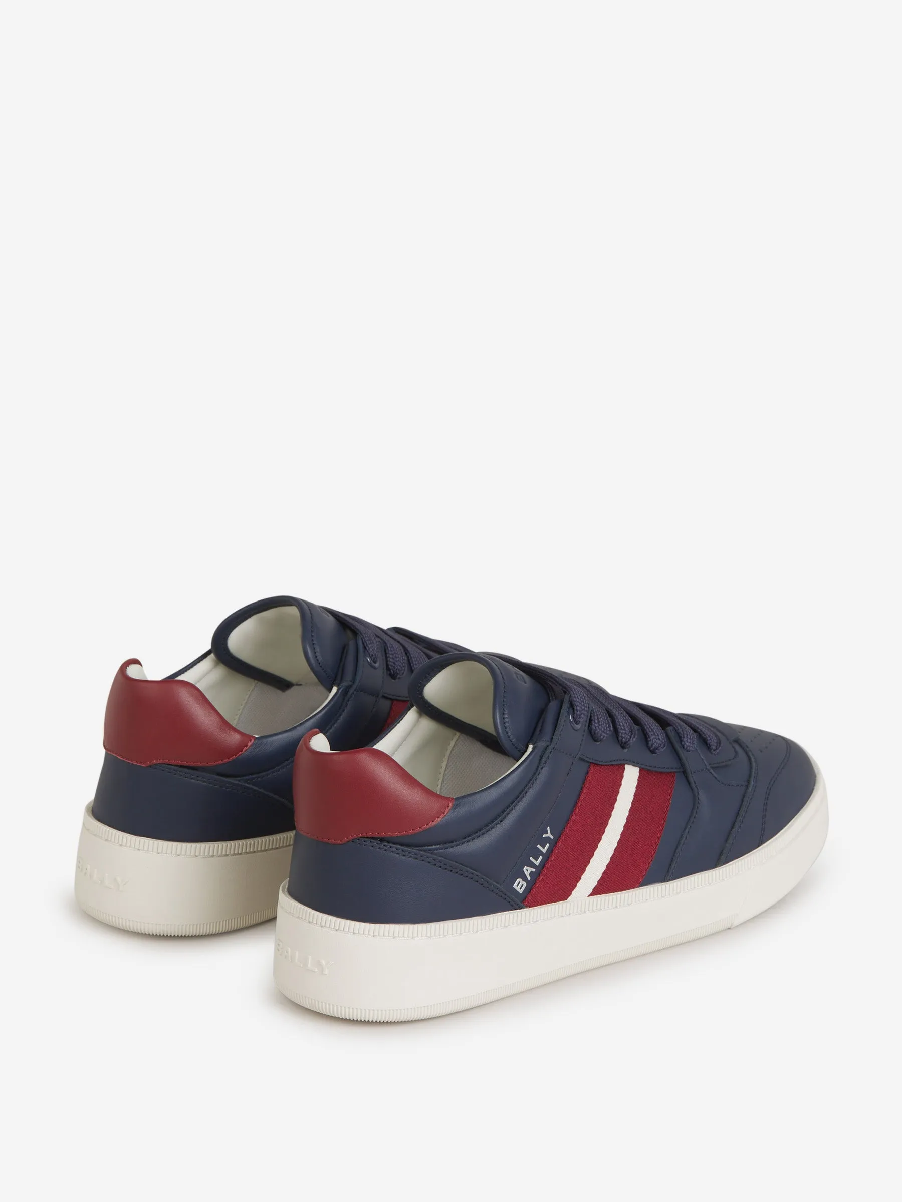 Bally Striped Leather Sneakers 