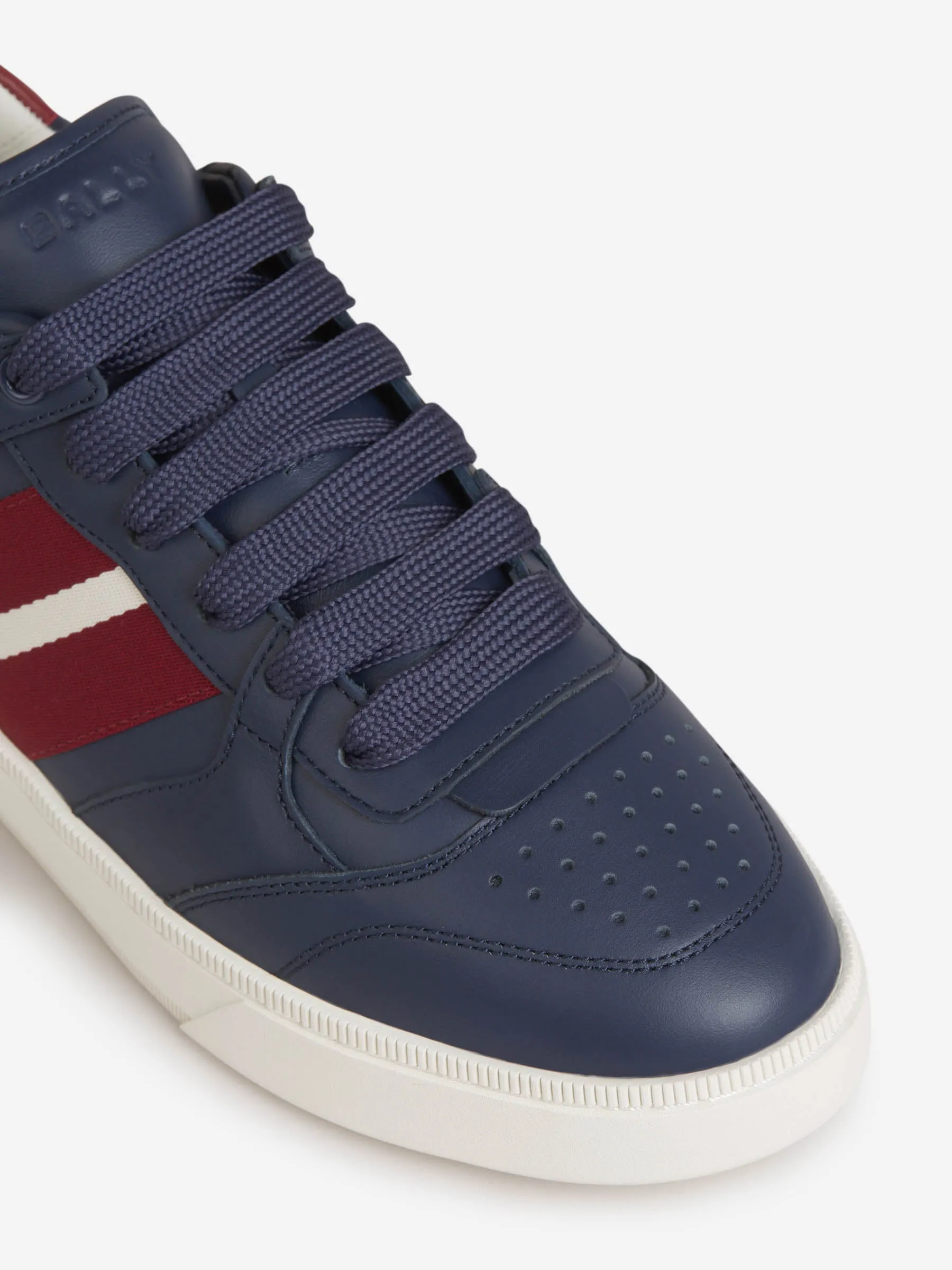 Bally Striped Leather Sneakers 