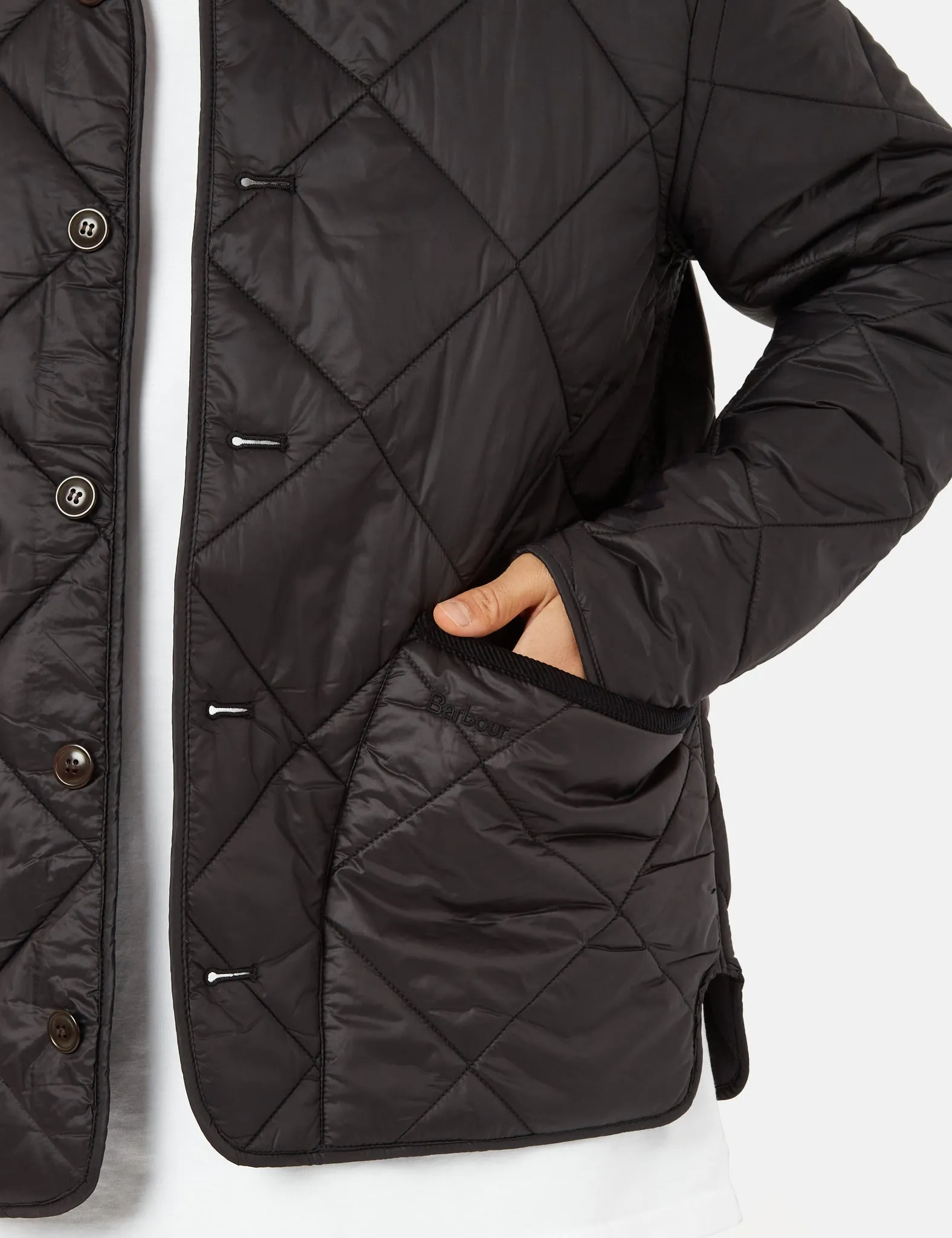 Barbour Liddesdale Cardigan Quilt Jacket - Black