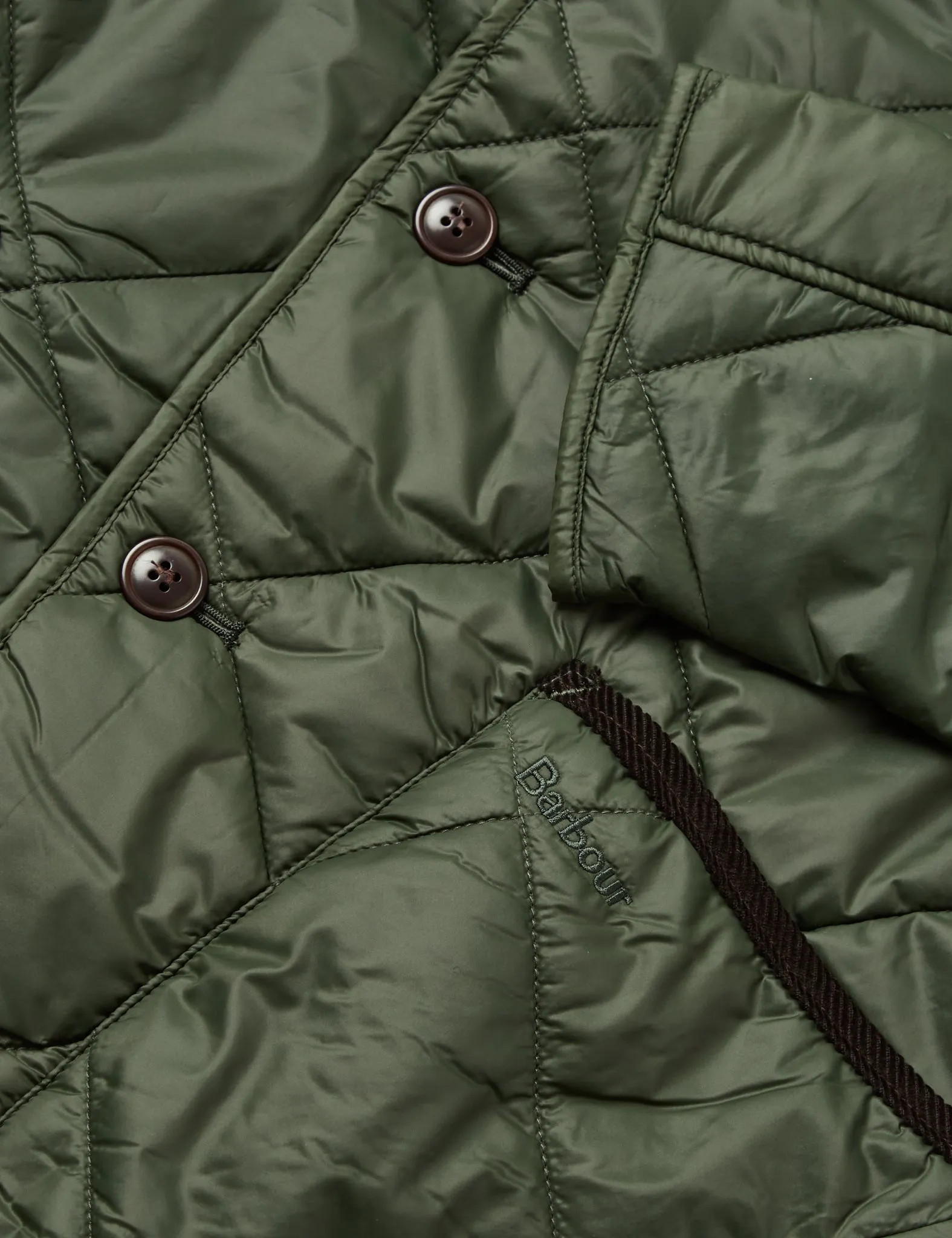 Barbour Liddesdale Cardigan Quilt Jacket - Sage Green