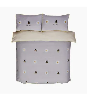 Bee kind duvet cover set grey/yellow/white Rapport