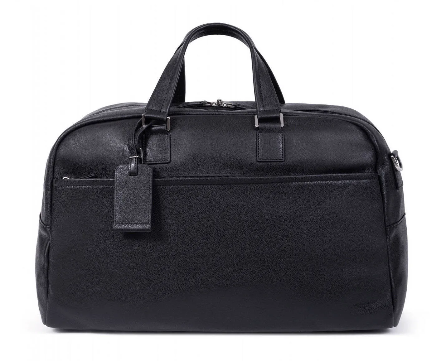 Black cowhide leather travel bag 686305