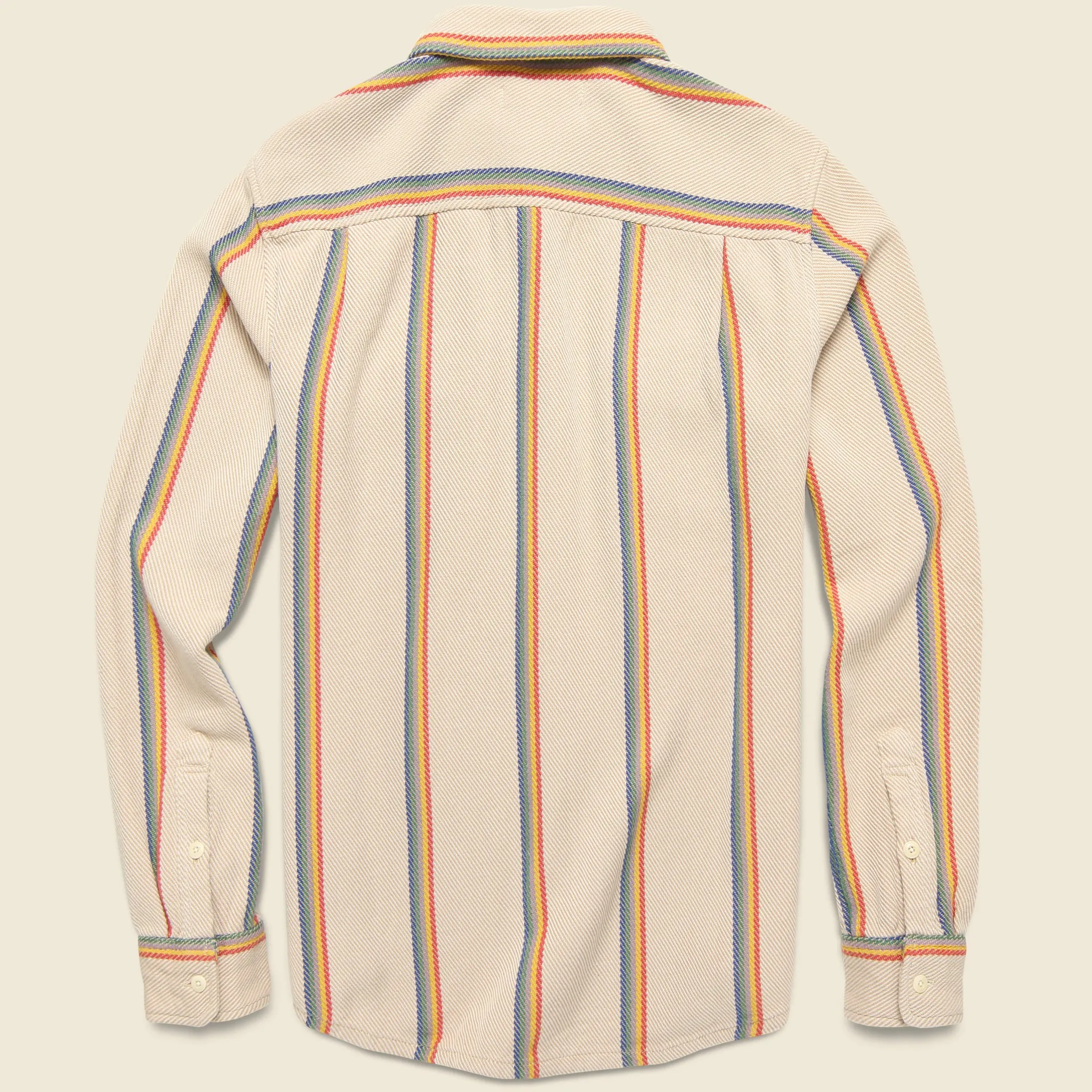 Blanket Shirt - Wheat Rainbow Stripe