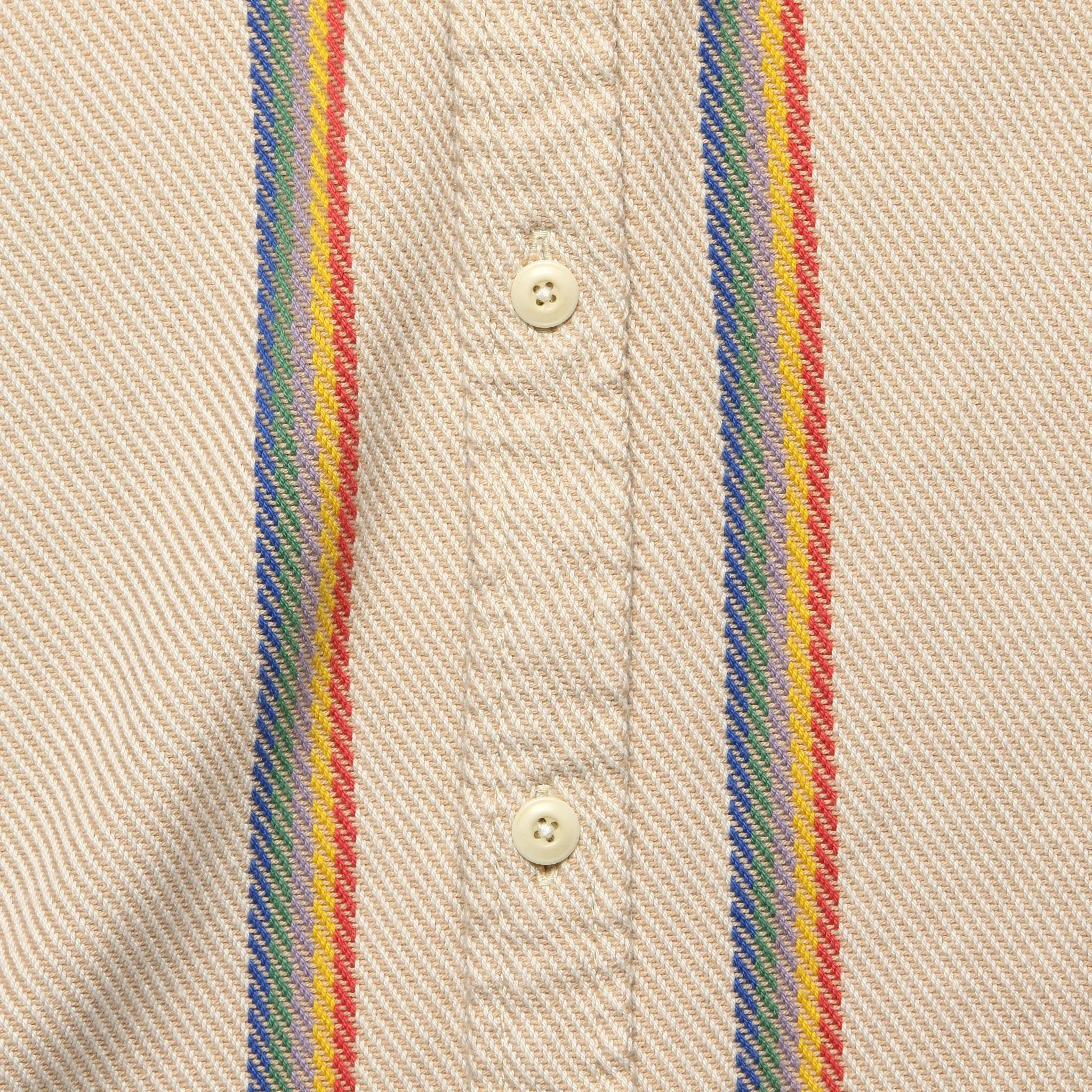 Blanket Shirt - Wheat Rainbow Stripe