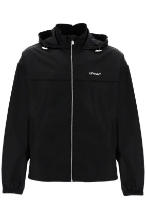 boxy windbreaker jacket with hood