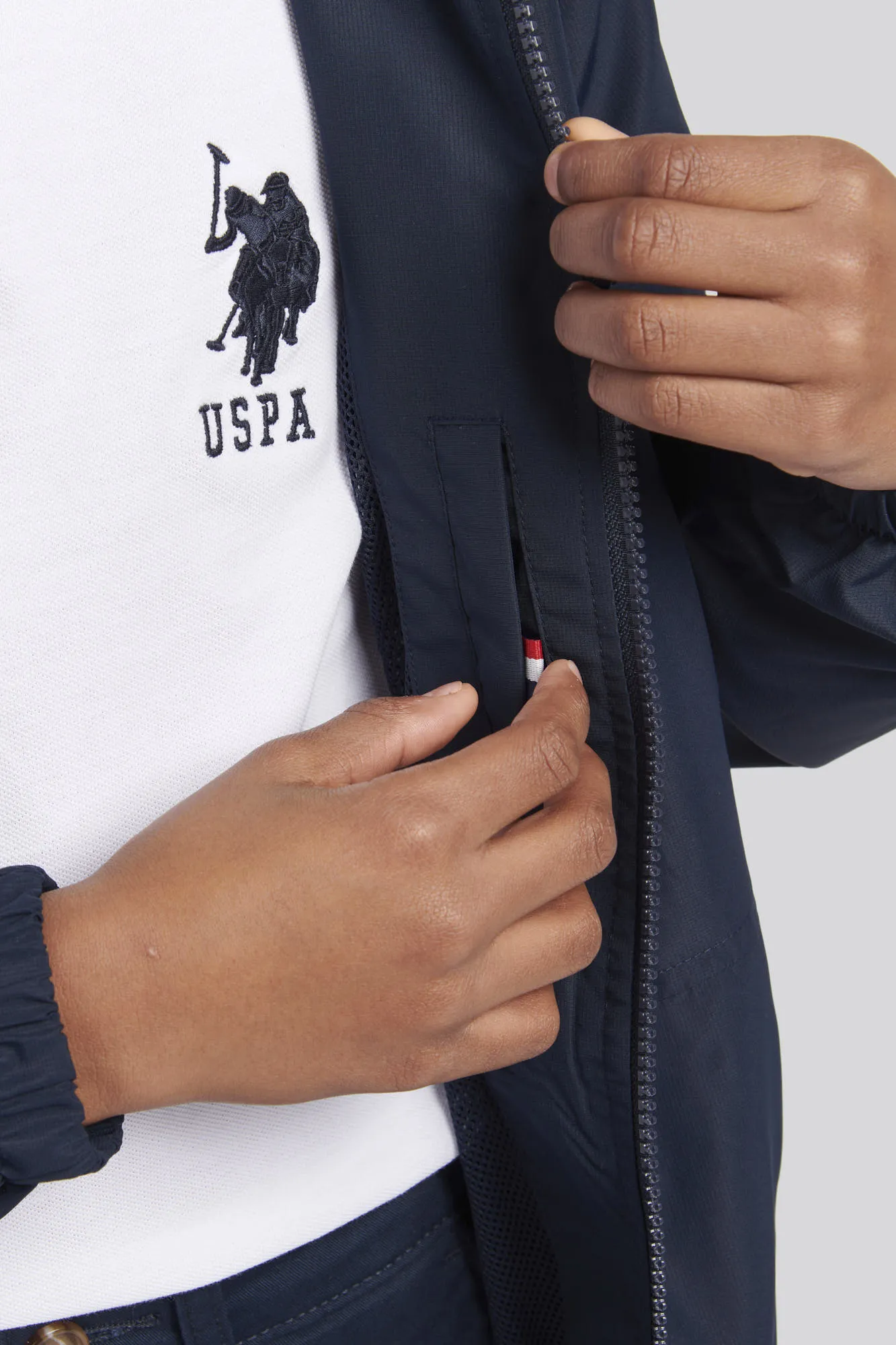 Boys Hooded Windbreaker in Dark Sapphire Navy