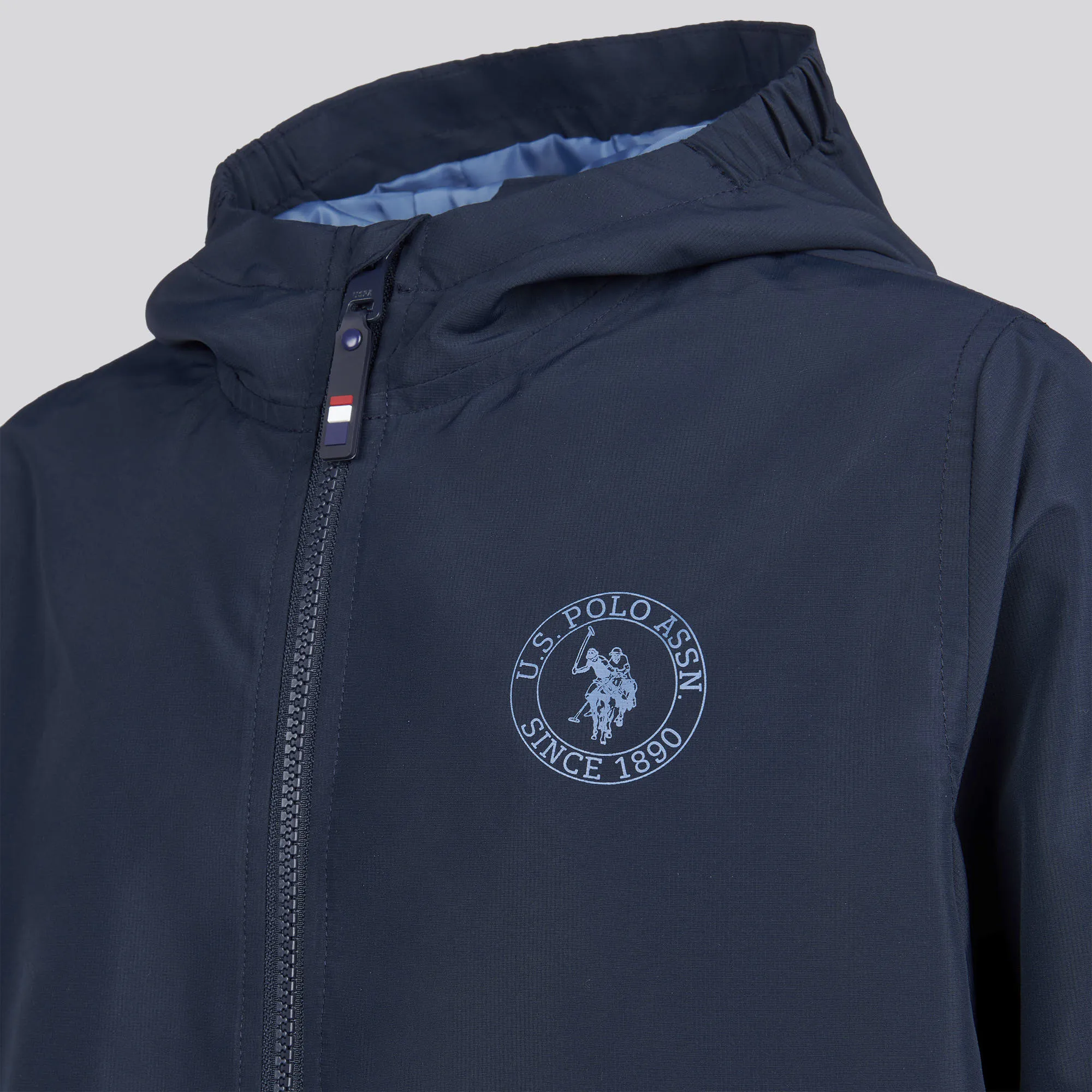 Boys Hooded Windbreaker in Dark Sapphire Navy