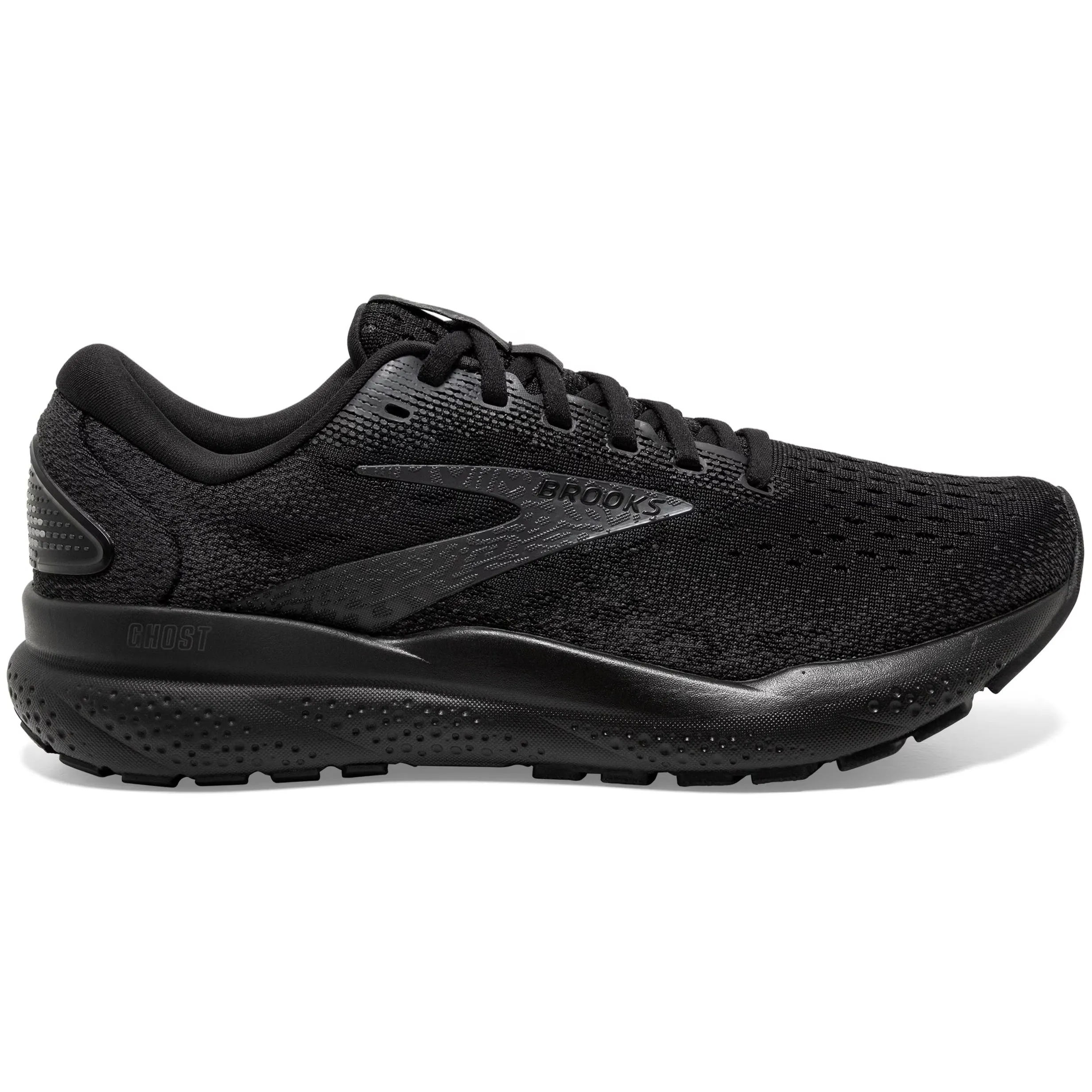 Brooks Women's Ghost 16 Wide Fit Running Shoes Black / Black / Ebony