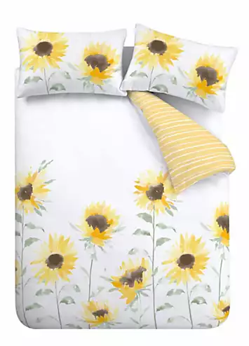 Catherine Lansfield Painted Sunflowers Duvet Cover & Pillowcase Set | Kaleidoscope