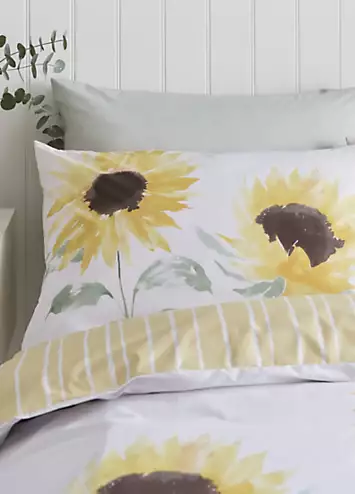 Catherine Lansfield Painted Sunflowers Duvet Cover & Pillowcase Set | Kaleidoscope