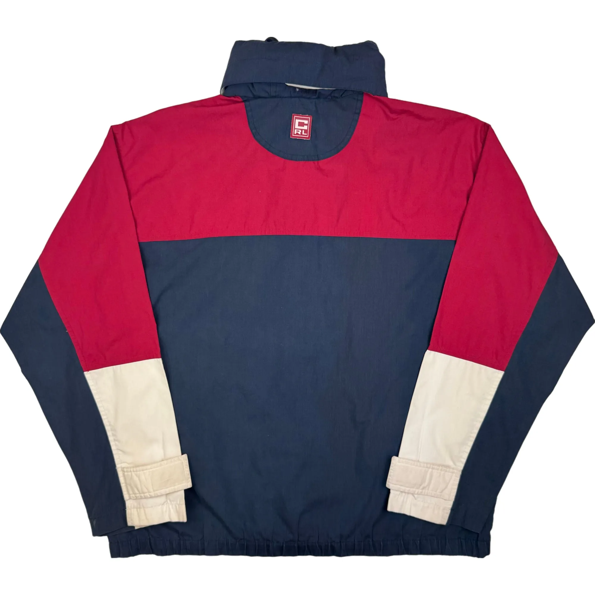 Chaps Ralph Lauren 90's Colourblock Windbreaker Jacket Red Blue