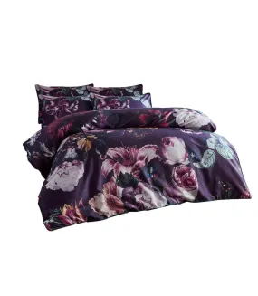 Cordelia floral duvet cover set violet Paoletti