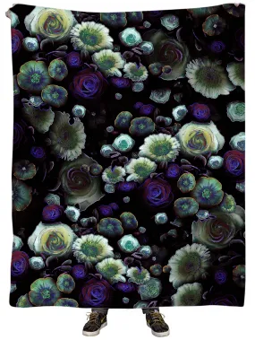 Dark Bloom Plush Blanket