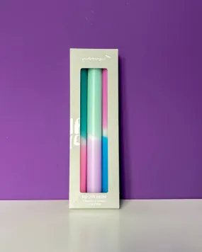 Dip Dye Neon Taper Candles midnight