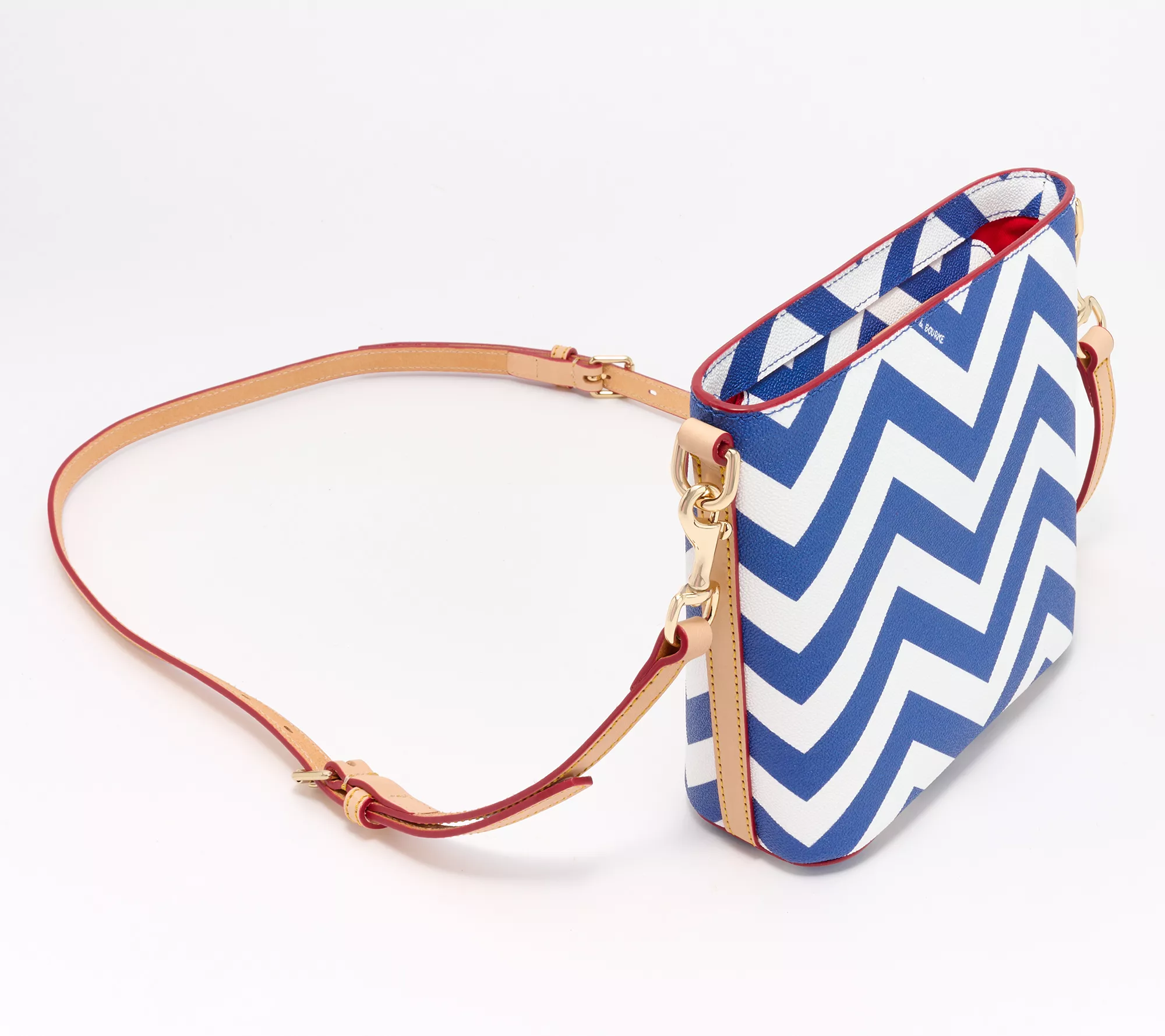 Dooney & Bourke Coated Cotton Chevron Small Zip Crossbody