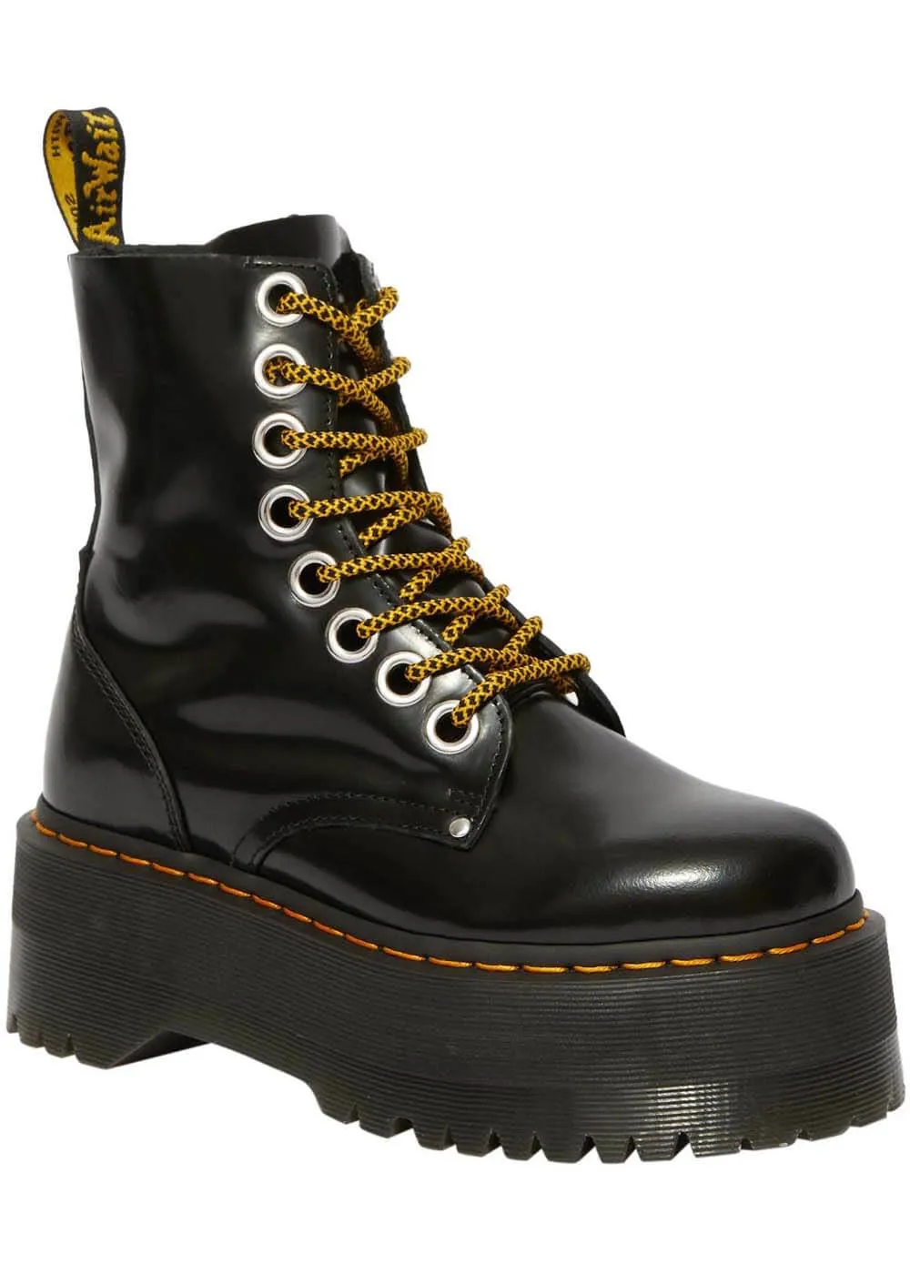 Dr. Martens Jadon Max Buttero Leather Platform Boots Black