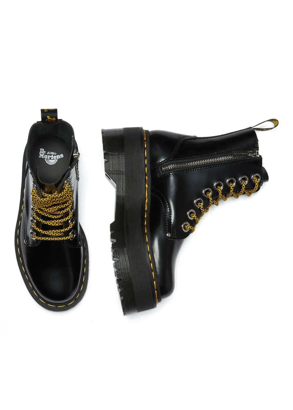 Dr. Martens Jadon Max Buttero Leather Platform Boots Black