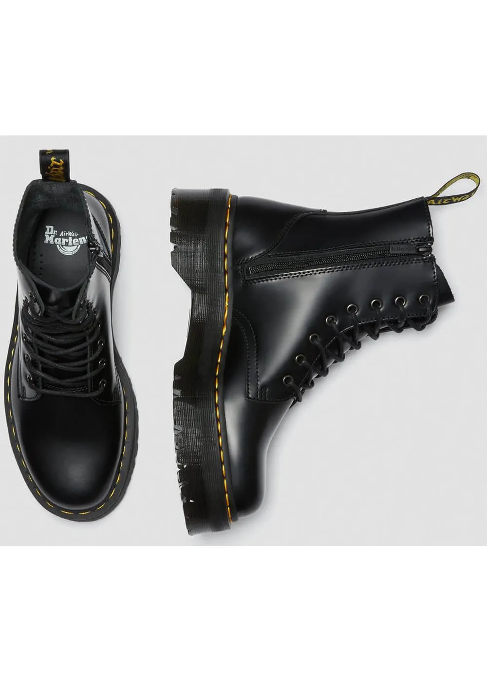 Dr. Martens Jadon Smooth Lace-up Boots Black