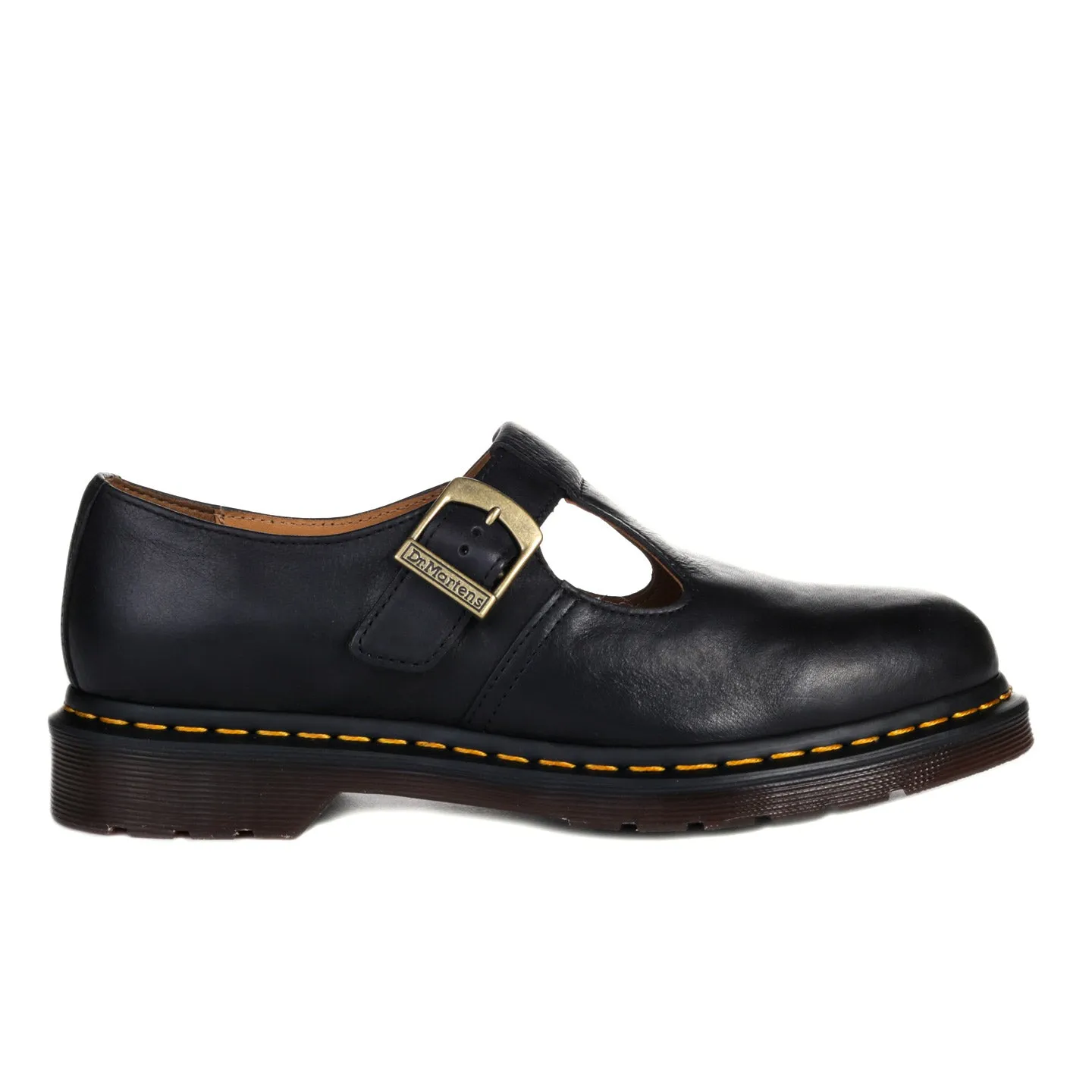 DR. MARTENS T-BAR SHOE BLACK REGENCY CALF