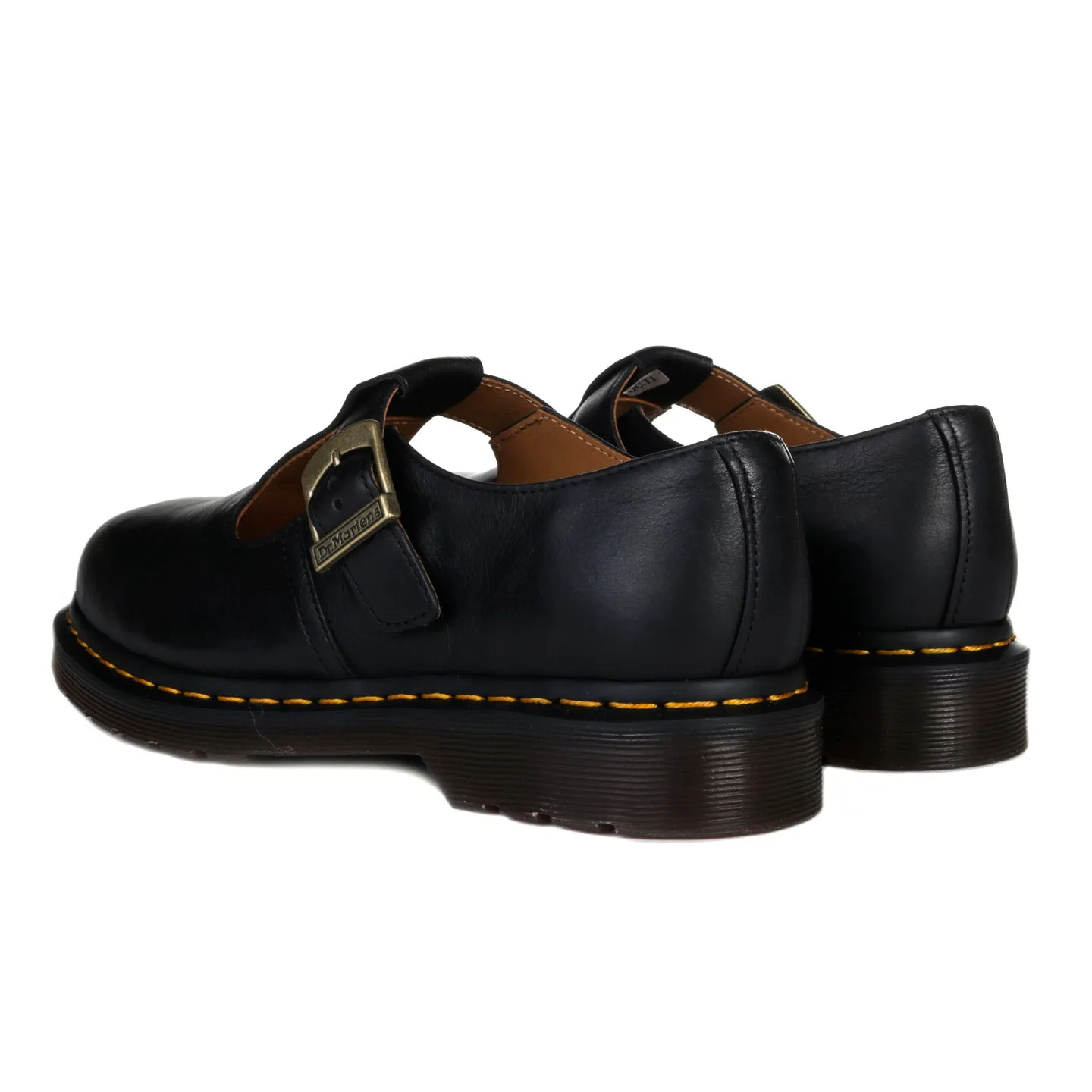 DR. MARTENS T-BAR SHOE BLACK REGENCY CALF