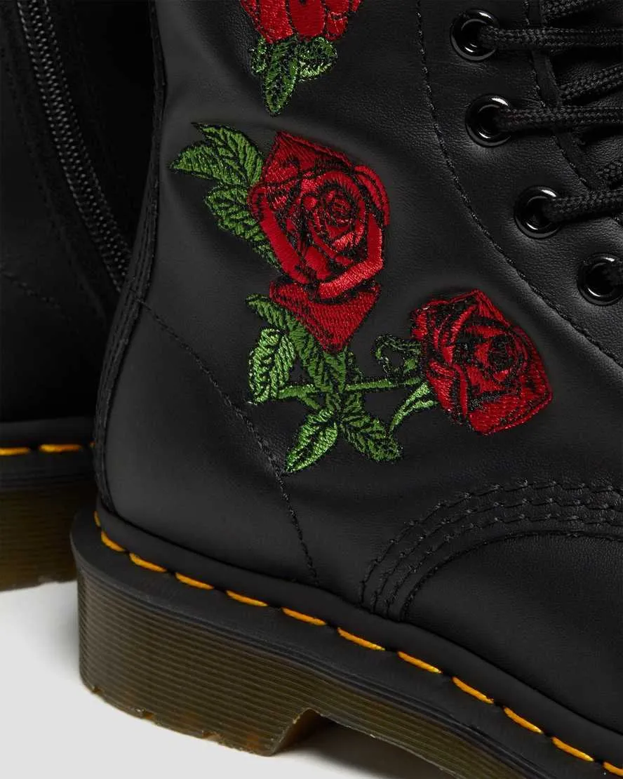 Dr Martens- 1914 Vonda Black Red Roses