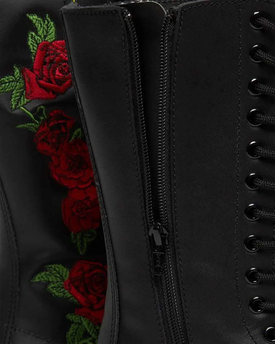 Dr Martens- 1914 Vonda Black Red Roses