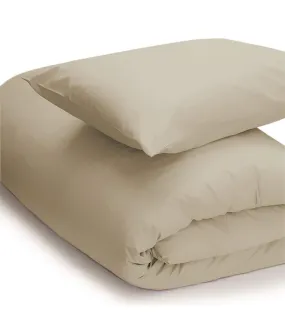 Easycare percale duvet cover mushroom Belledorm