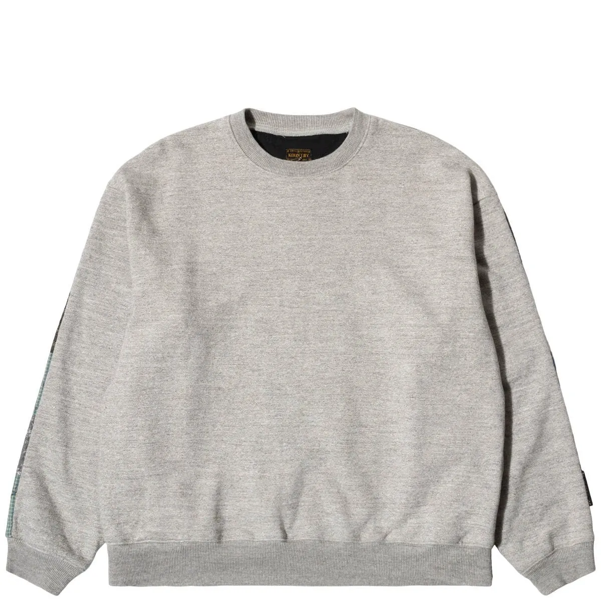 FLEECE KNIT X QUILT 2TONES BIG SWT Gray