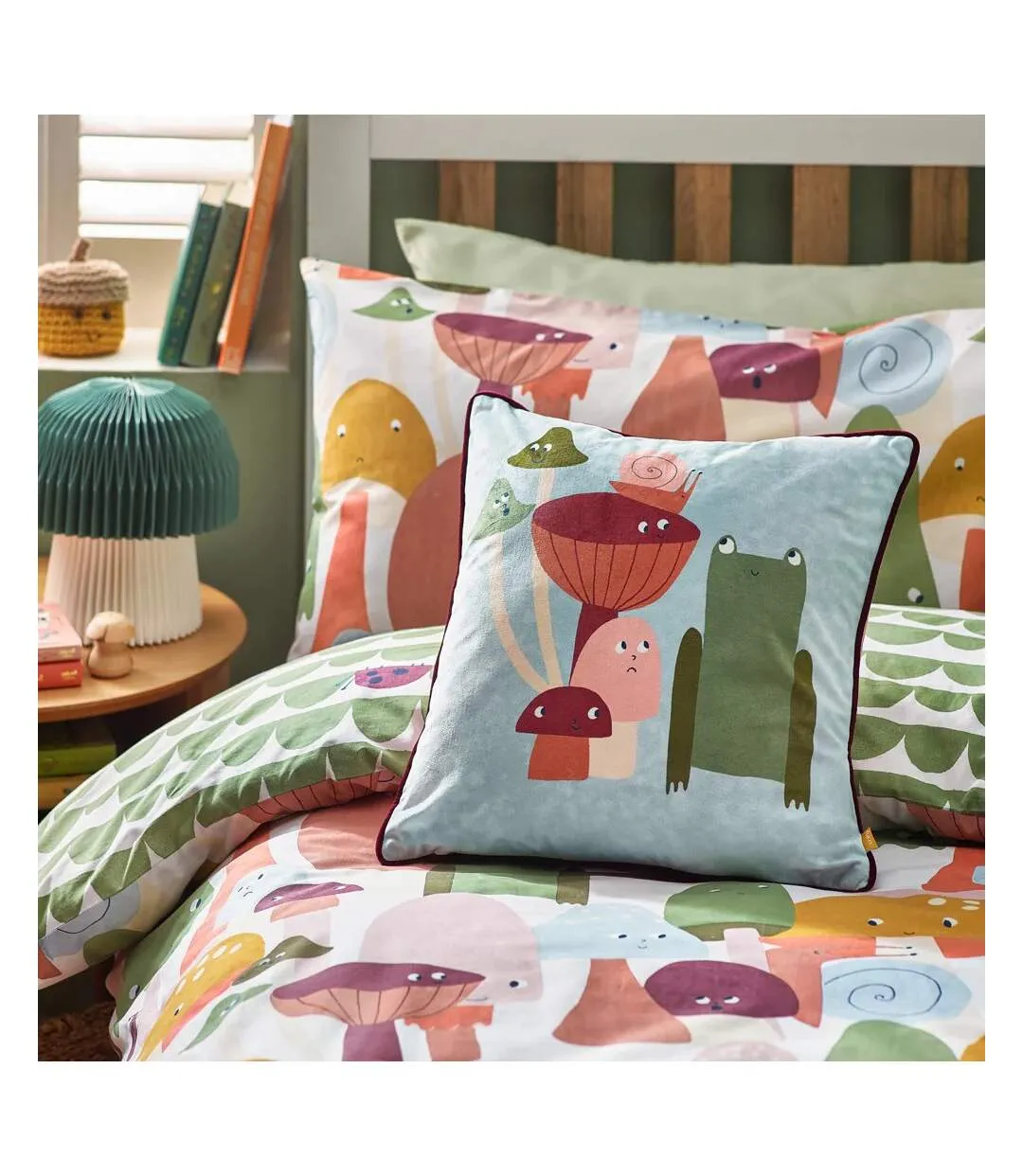 Funguys mushroom duvet cover set multicoloured Little Furn