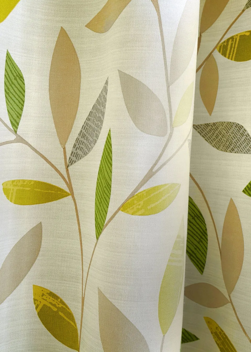 Fusion Beechwood Green Eyelet Curtains