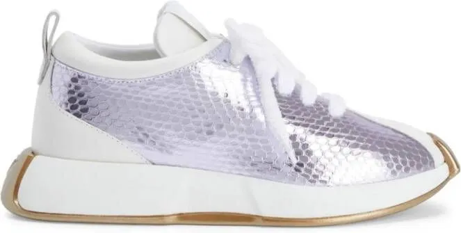 Giuseppe Zanotti Ferox snakeskin-effect sneakers Purple