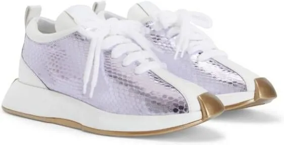 Giuseppe Zanotti Ferox snakeskin-effect sneakers Purple