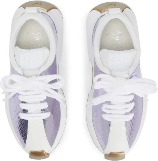 Giuseppe Zanotti Ferox snakeskin-effect sneakers Purple