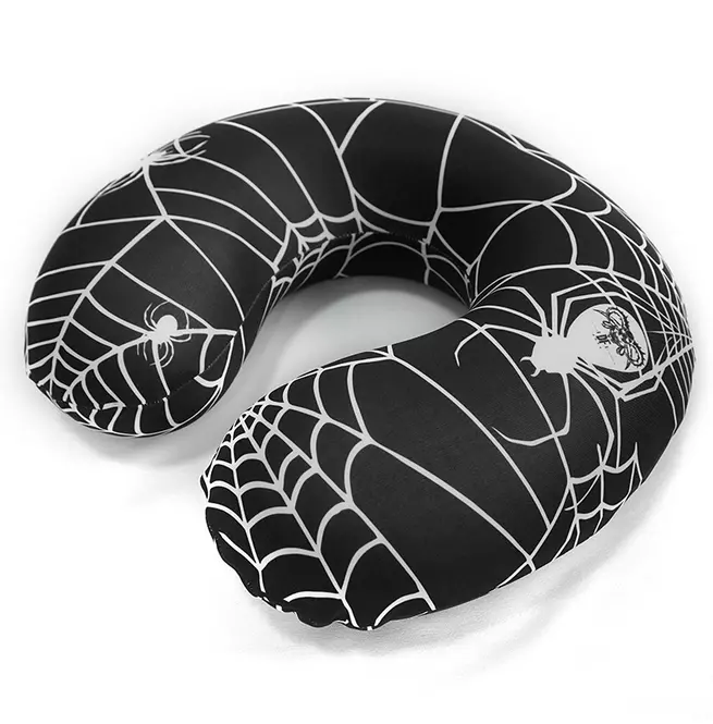 Gothic Wed Pattern Cotton U-shaped Travel Pillow