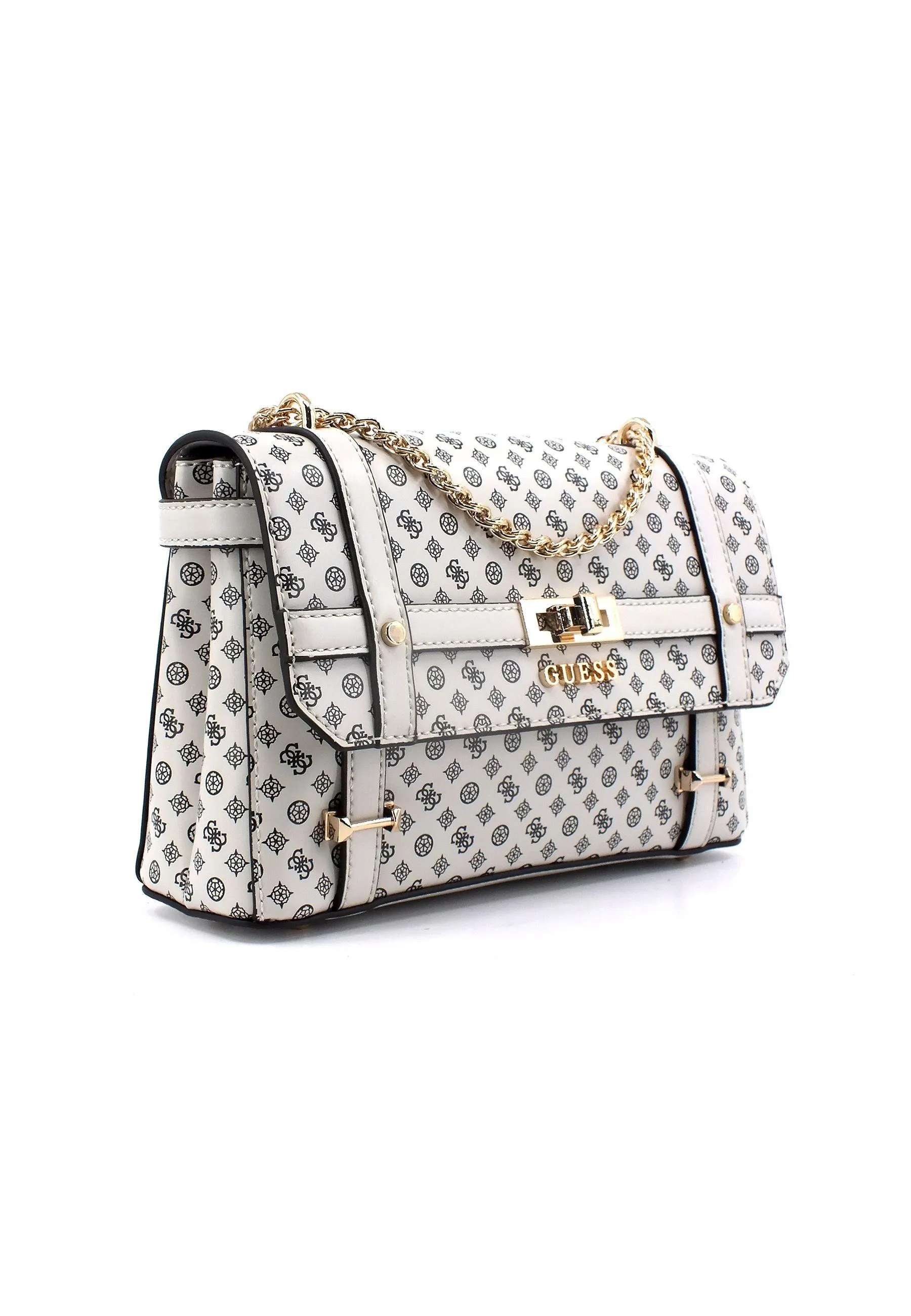 GUESS Emilee Tracolla Crossbody Stone Logo Bianco PS886221