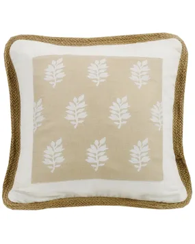 HiEnd Accents Cream Newport Square Pillow