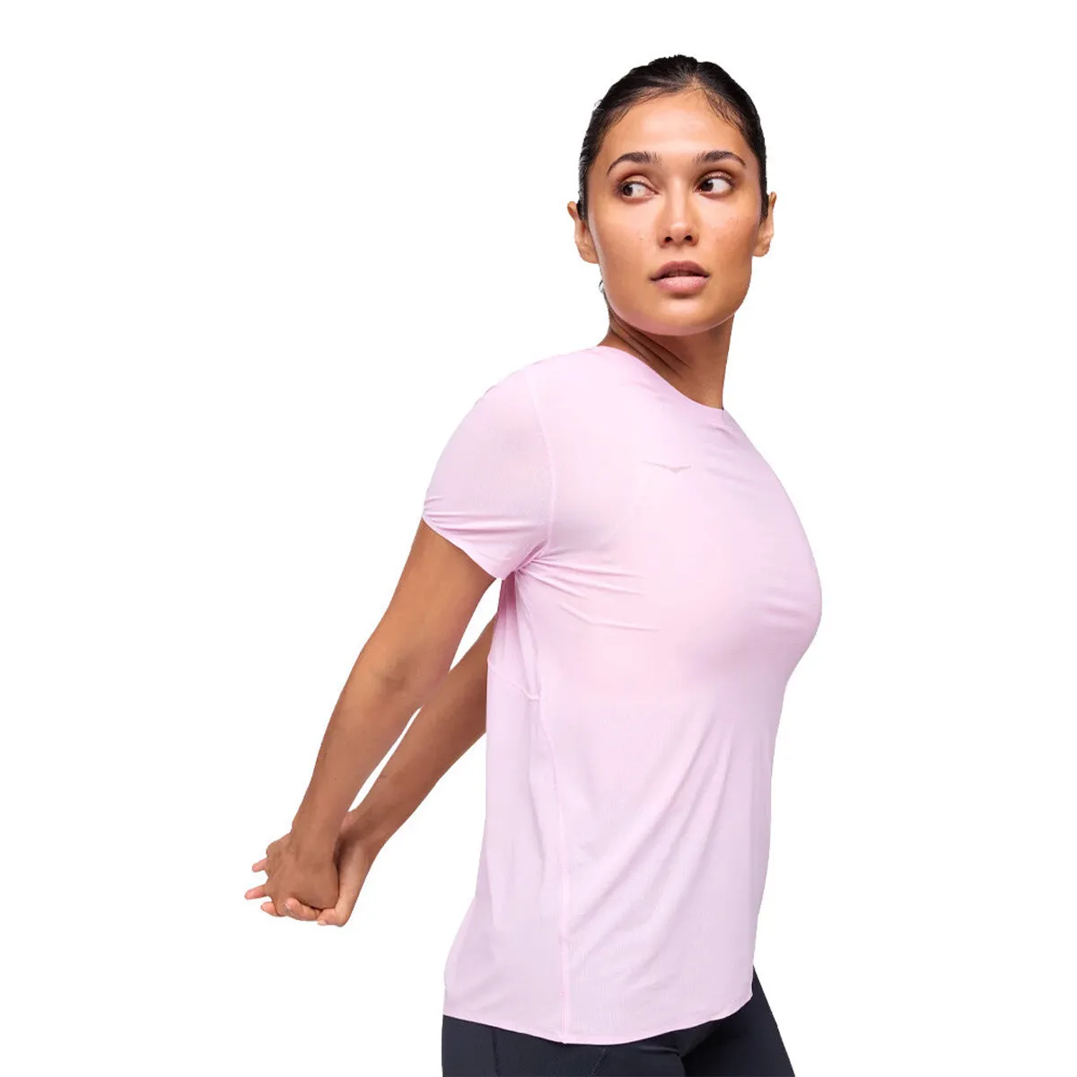 Hoka Airolite Run Short Sleeve Womens | Pink Twilight