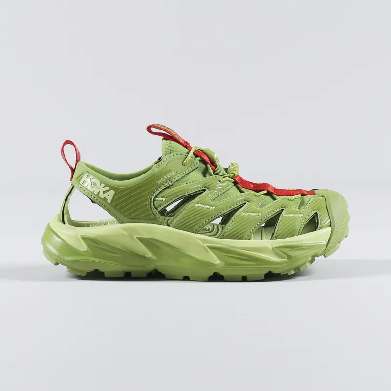 HOKA Hopara Sandals Dark Citron Luminary Green