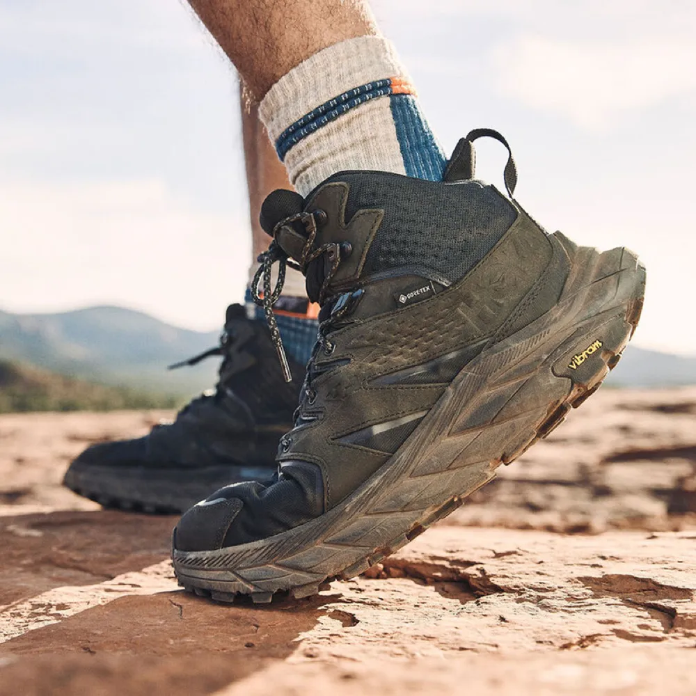 Hoka Men's Anacapa Mid GTX Waterproof Leather Hiker (Black)