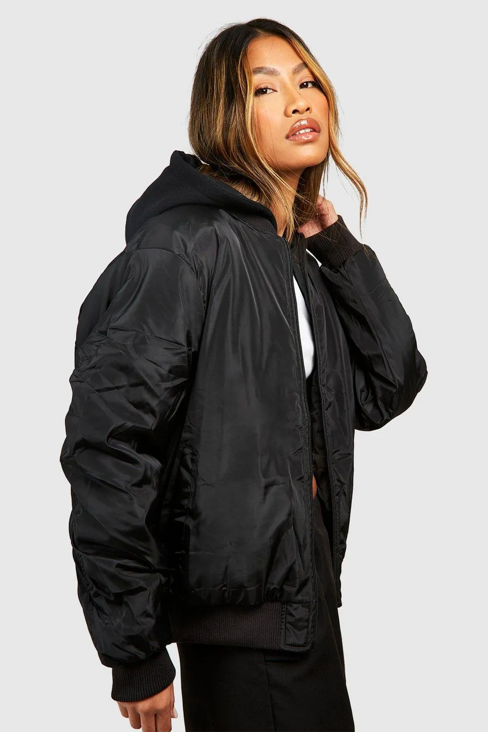 Hooded Bomber Jacket